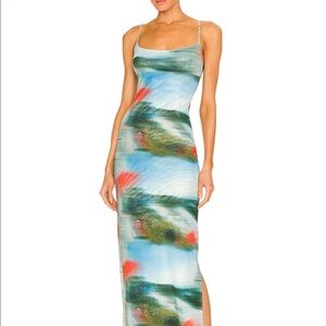 Miaou Thais Dress in Motion Blue